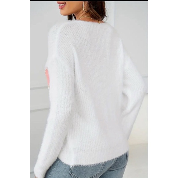 Pearl Trim Heart Sweater - Picture 2 of 2